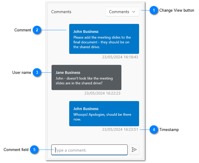 Comments & Audit Trail