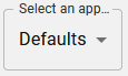 1. Application Dropdown