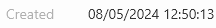 3. Created datetime