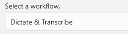 1. Select a Workflow