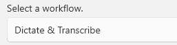 1. Select a Workflow