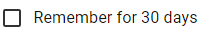 3. [Optional] Tick Remember Checkbox