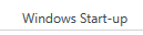4. Windows Start-up Tab